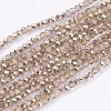 Transparent Painted Glass Beads Strands GLAA-F078-D01-1