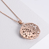316 Surgical Stainless Steel Hollow Flower Pendant Necklaces for Women PY9178-5