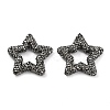 Star Shape Polymer Clay Rhinestone Beads CLAY-NH0001-06L-1