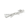 Brass Micro Pave Cubic Zirconia Pendants KK-M326-13B-P-2
