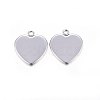 Tarnish Resistant 304 Stainless Steel Pendant Cabochon Settings STAS-P210-10P-02-2