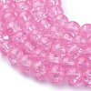8MM Hot Pink Round Crackle Glass Beads Strands for Jewelry Making X-CCG-Q001-8mm-02-3