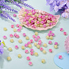 500Pcs 5 Styles Luminous Frosted Acrylic Beads FACR-TA0001-11-6