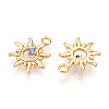 Brass Micro Pave Cubic Zirconia Charms KK-N261-100G-2