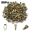 200Pcs Iron Snap on Bails IFIN-YW0003-74AB-1