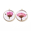 Transparent Clear Epoxy Resin Pendants RESI-L036-12G-11-2