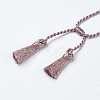 Polyester DIY Braided Bracelet Making MAK-K018-A04-2