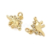 Brass Micro Pave Cubic Zirconia Pendants KK-P325-10G-2