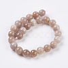 Natural Sunstone Beads Strands X-G-G099-12mm-14-2