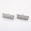 Tarnish Resistant 304 Stainless Steel Ribbon Crimp Ends STAS-G187-24P-25mm-1