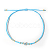 Glass Seed Beads & Resin Braided Bead Bracelets TK7632-10-1