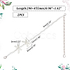 2Pcs Adjustable ABS Imitation Pearl Beaded Bag Straps DIY-AR0003-16C-2