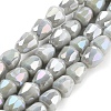 Electroplate Glass Beads Strands EGLA-D030-P4mm-B08-1