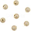 Brass Cubic Zirconia Beads ZIRC-NB0001-10-1