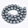 Electroplate Glass Beads Strands X-EGLA-S177-10A-04-2