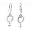Anti-Tarnish Rhodium Plated 925 Sterling Silver Earring Hooks LS-STER-D035-37P-2
