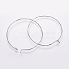 316 Surgical Stainless Steel Hoop Earrings Findings STAS-K146-039-40mm-0.8-1