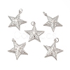 Brass Micro Pave Cubic Zirconia Pendants KK-E068-VB102-2