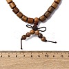 Wood Round Beads Wrap Bracelets BJEW-U041-02B-5