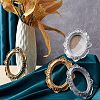 4Pcs 4 Colors Oval Retro Resin Photo Frames AJEW-FG0001-48-7