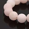 Frosted Natural Rose Quartz Round Bead Strands G-M272-06-12mm-1