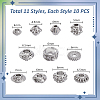 11 Styles Alloy Beads FIND-PH0025-88P-2