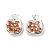 Brass Micro Pave Cubic Zirconia Pendants X1-KK-H455-16P-1