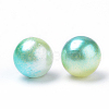 Rainbow Acrylic Imitation Pearl Beads OACR-R065-10mm-A03-2