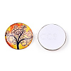 Half Round/Dome Tree Pattern Glass Flatback Cabochons for DIY Projects LS-GGLA-Q037-25mm-M28-05-2
