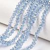 Electroplate Transparent Glass Beads Strands EGLA-A034-T4mm-T07-1
