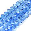 Transparent Painted Glass Beads Strands X1-DGLA-A034-T6mm-A01-2