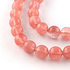 Cherry Quartz Glass Beads Strands X-G-R342-8mm-16-3
