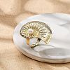 Conch Alloy Adjustable Rings for Women RJEW-B108-03KCG-2