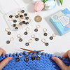Letter A~Z Alloy Enamel Charms Pendant Locking Stitch Markers HJEW-SC00079-4