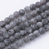 Natural Black Larvikite Bead Strands G-G735-57F-4mm-1