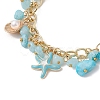 Natural White Jade Chip Beads Bracelets BJEW-JB13155-01-3