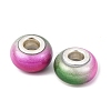 Two Tone Opaque Resin Rondelle European Beads RESI-Z046-02A-2