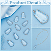 10Pcs Clear Glass Pendants GLAA-BC0001-37-4