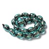 Handmade Foil Lampwork Beads Strands FOIL-Z001-04H-1