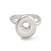 Brass Letter Open Cuff Rings for Women RJEW-G313-01O-P-2