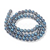 Transparent Electroplate Glass Beads Strands GLAA-T032-T6mm-C03-2