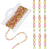 Stainless Steel Enamel Curb Chains CHS-WH0009-07G-04-1
