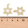 Brass Micro Pave Clear Cubic Zirconia Pendants KK-C170-10B-G-3