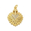 Brass Micro Pave Cubic Zirconia Pendants KK-N254-136E-G-1