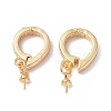 Brass Micro Pave Clear Cubic Zirconia Twister Clasps KK-P223-39G-1