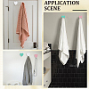 12Pcs 6 Colors Iron Heart-shaped Adhesive Hook AJEW-CN0005-59A-5
