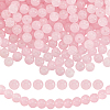 3 Strands Baking Paint Imitation Jade Glass Round Bead Strands DGLA-PA0001-01B-1