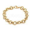 304 Stainless Steel Rolo Chain Bracelets for Women Men BJEW-F488-44G-4