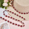 1 Yard Brass Glass Rhinestone Chains KK-NB0003-96A-4