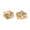 Brass with Colorful Cubic Zirconia Charms KK-F860-60G-2